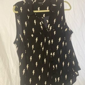 Lighting bolt dressy tank top